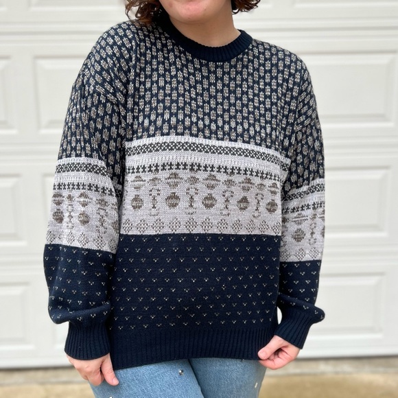 Vintage Grandpa Oversized Pullover Sweater | Size Large - Picture 2 of 10